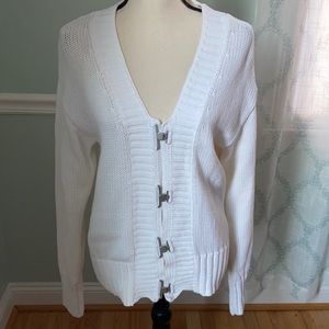 Vintage Chico’s white knit cardigan sweater Size 1 (size Medium/8)